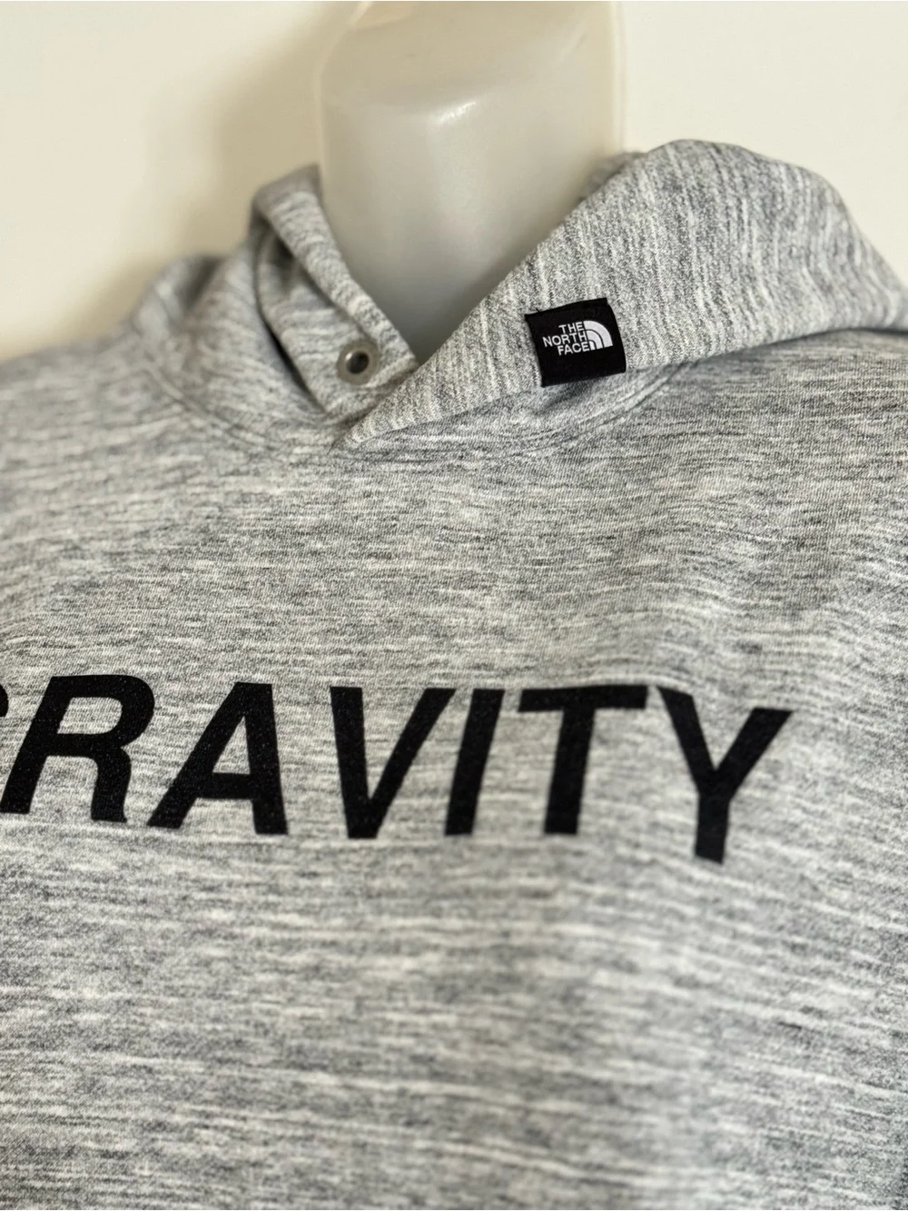 The North Face Grey Crewneck Sweatshirt with Black Logo